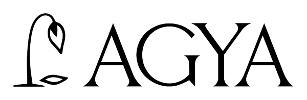 AGYA logo with leaf icon